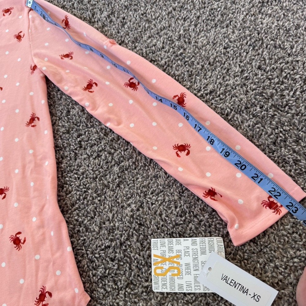 NWT LuLaRoe Valentina Women's Shirt Size XS Pink Long Sleeve Button Down Top - Picture 8 of 9